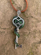 Load image into Gallery viewer, Red Eyed Kraken Key Pendant
