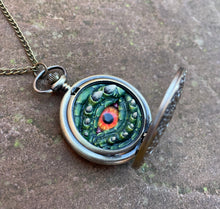 Load image into Gallery viewer, Green Steampunk Pocket Watcher
