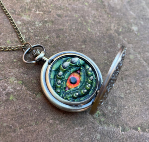 Green Steampunk Pocket Watcher