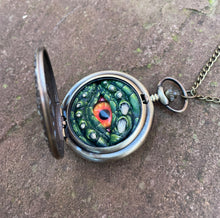Load image into Gallery viewer, Green Steampunk Pocket Watcher