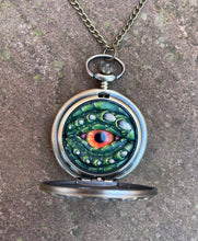 Load image into Gallery viewer, Green Steampunk Pocket Watcher