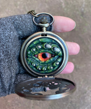 Load image into Gallery viewer, Green Steampunk Pocket Watcher