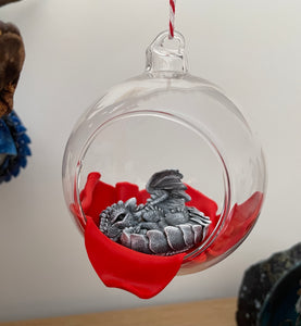 Winter Dragon Open Front Bauble