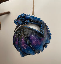 Load image into Gallery viewer, Sleepy Galaxy Dragon Bauble