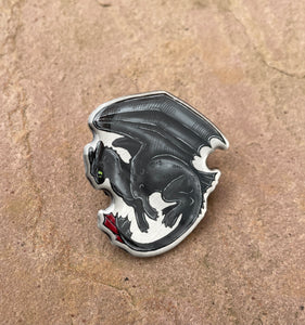 Toothless Inspired Metal Pin Badge