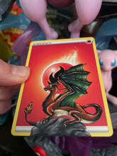 Load image into Gallery viewer, Perching Charizard Painted Energy Card