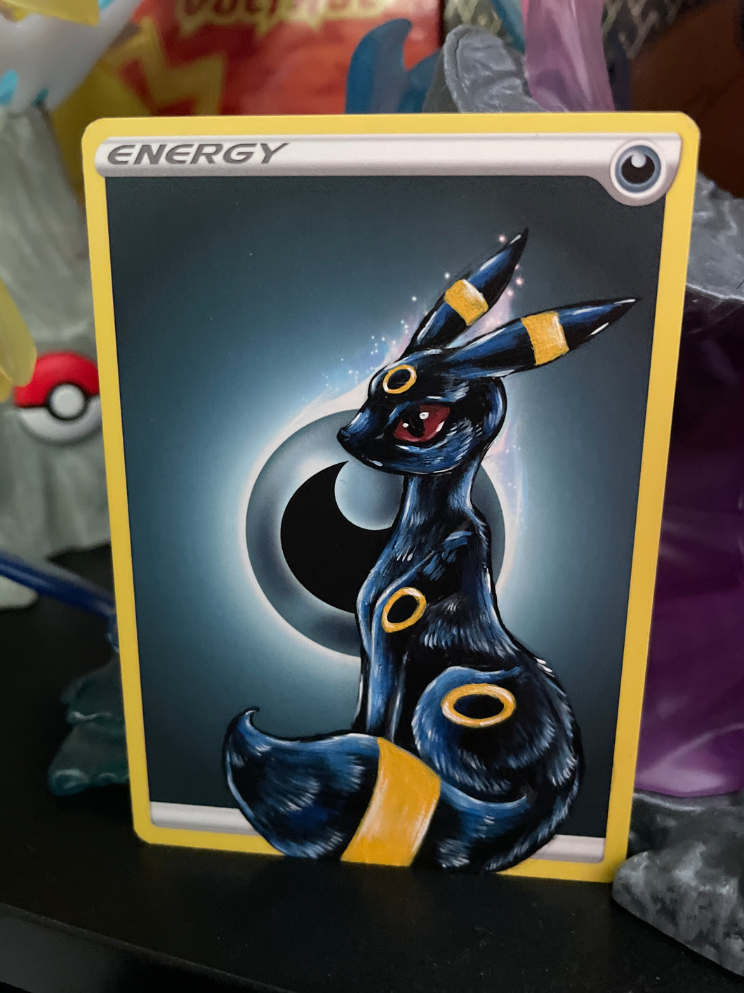 Umbreon Handpainted Energy Card
