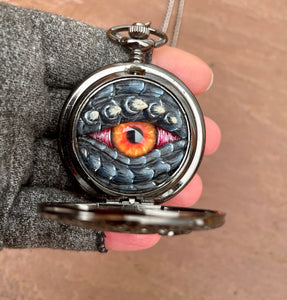 Black Steampunk Pocket Watcher