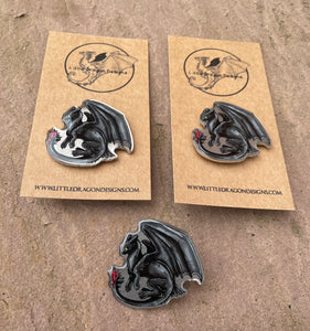 Toothless Inspired Metal Pin Badge