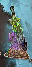Load image into Gallery viewer, Dark Souls Bonfire Holographic Vinyl Sticker