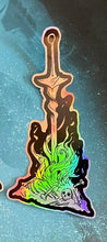Load image into Gallery viewer, Dark Souls Bonfire Holographic Vinyl Sticker